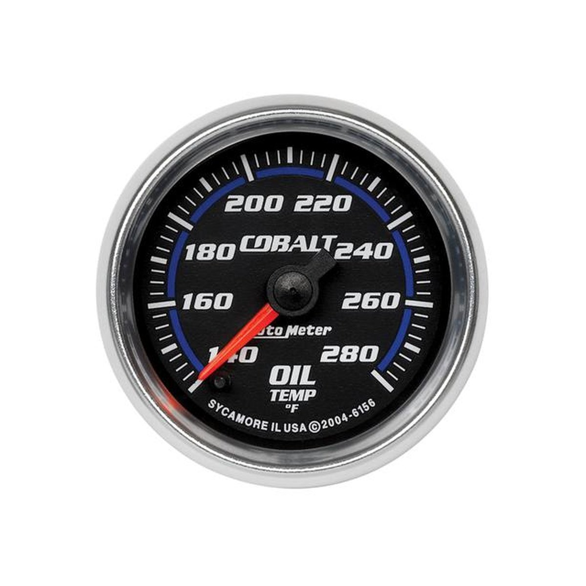 Autometer Cobalt 2-1/16in Oil Temp Gauge 140-280F Full Sweep Electric AU6156