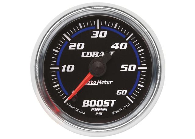 Autometer Cobalt 2-1/16in Boost Gauge 0-60PSI Full Sweep Electric AU6170