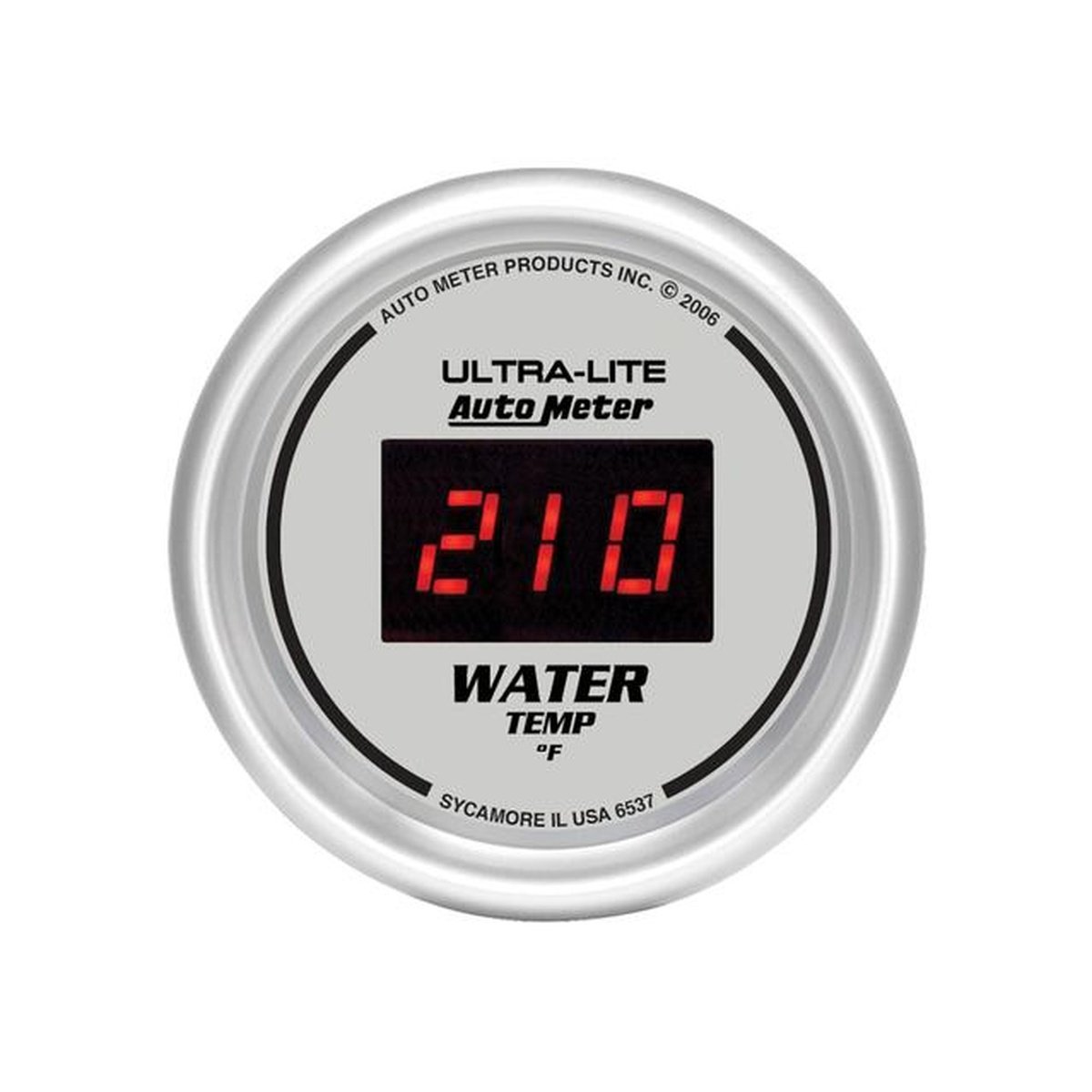 Autometer Ultra-Lite Digital 2-1/16in Water Temp Gauge 0-340F Electric AU6537