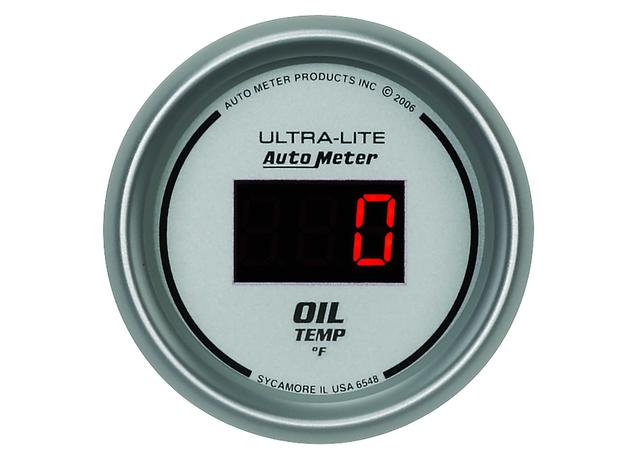 Autometer Ultra-Lite Digital 2-1/16in Oil Temp Gauge 0-340F Electric AU6548
