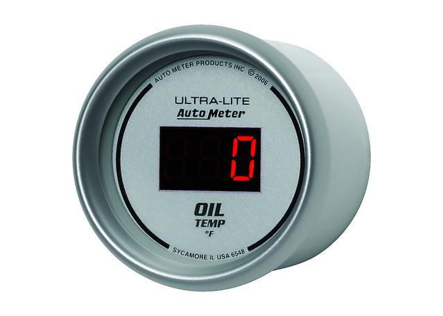 Autometer Ultra-Lite Digital 2-1/16in Oil Temp Gauge 0-340F Electric AU6548