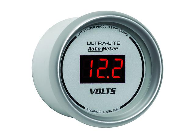 Autometer Ultra-Lite Digital 2-1/16in Voltmeter Gauge 8-18 Volts AU6593