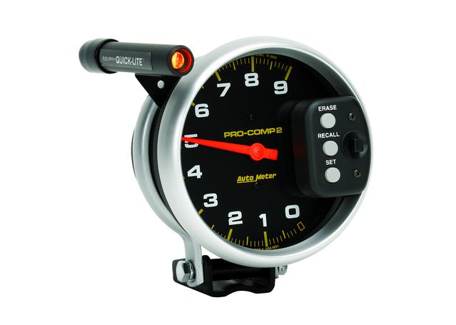 Autometer Pro-Comp 5in Tacho Gauge 9,000rpm Shift Lite Memory Pedestal AU6851