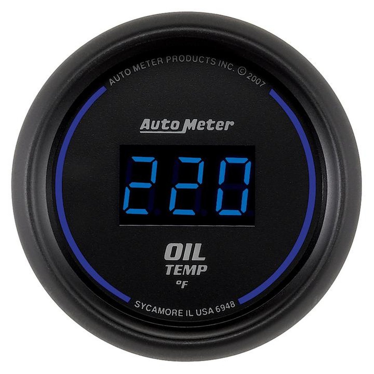 Autometer Cobalt Digital 2-1/16in Oil Temp Gauge 0-340F Electric AU6948