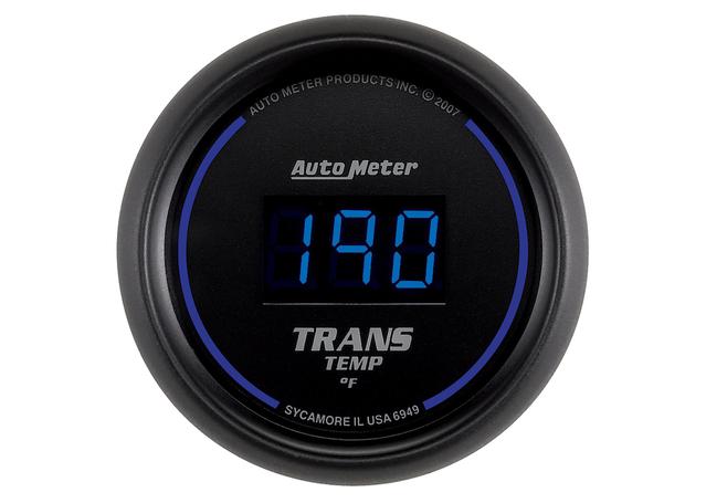 Autometer Cobalt Digital 2-1/16in Trans Temp Gauge 0-340F Electric AU6949