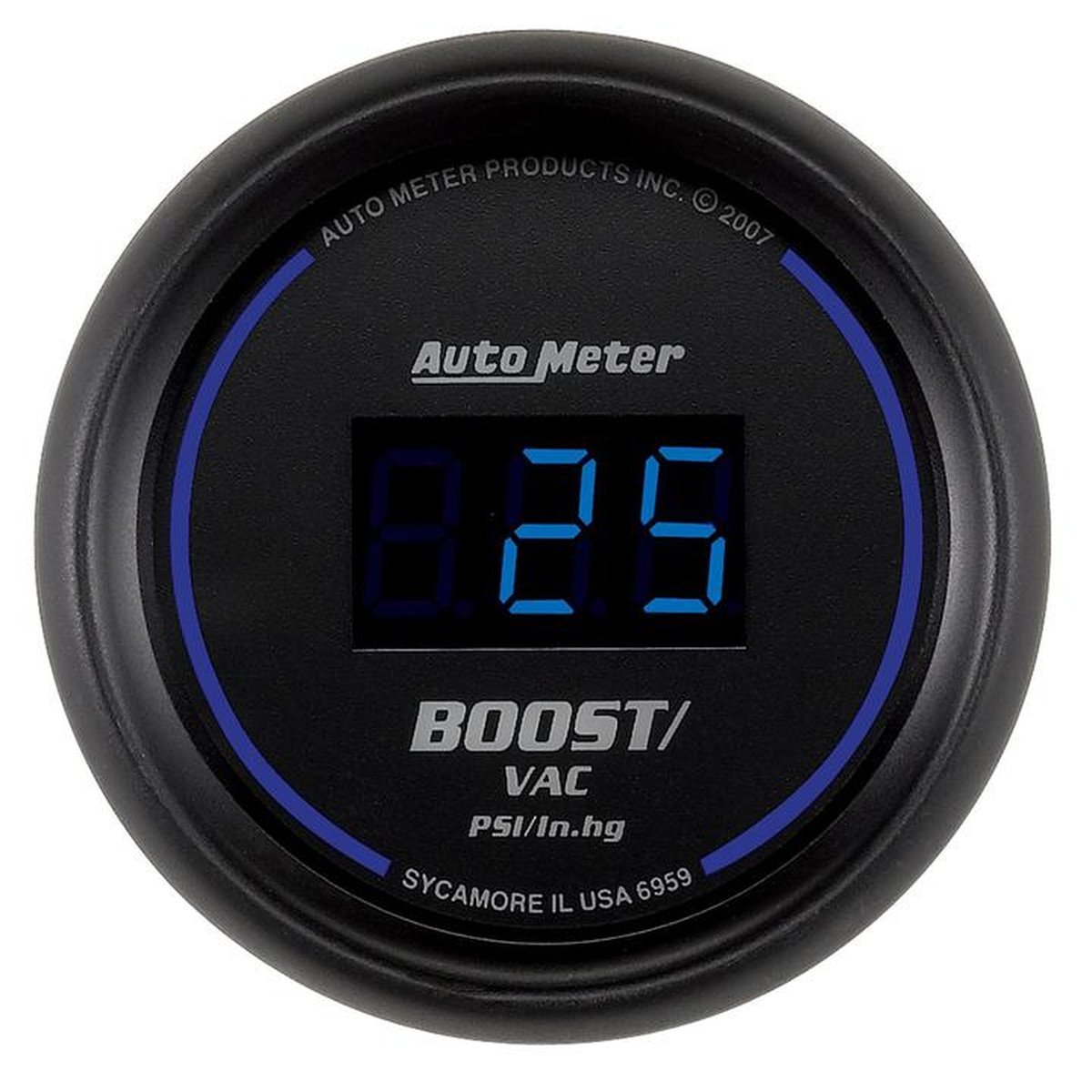 Autometer Cobalt Digital 2-1/16in Boost/Vacuum Gauge 30in/Hg 30PSI Electric AU6959