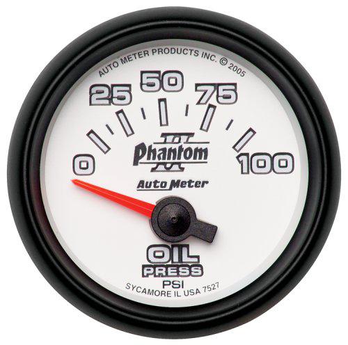 Autometer Phantom II 2-1/16in Oil Pressure Gauge 0-100PSI AU7527
