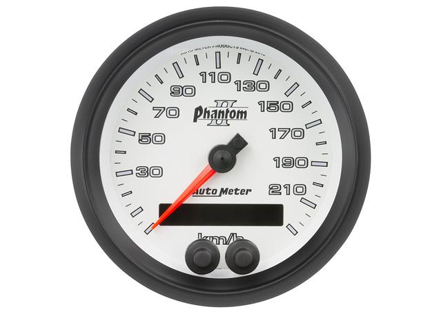 Autometer Phantom II 3-3/8in GPS Speedometer 225KPH AU7580-M