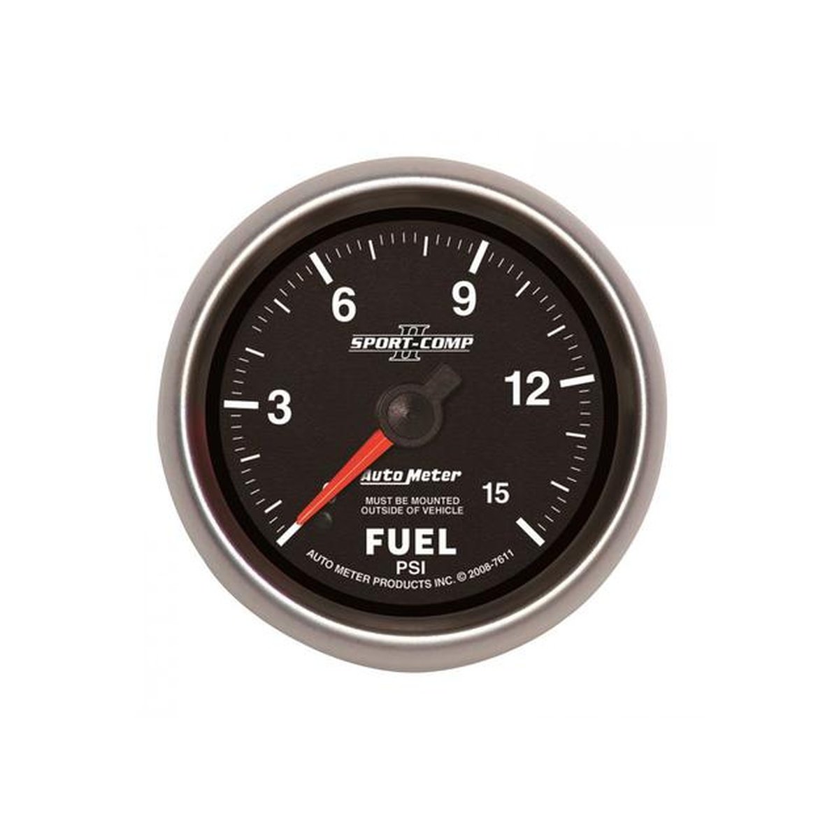Autometer Sport-Comp II 2-5/8in Fuel Pressure Gauge 0-15PSI Mechanical AU7611