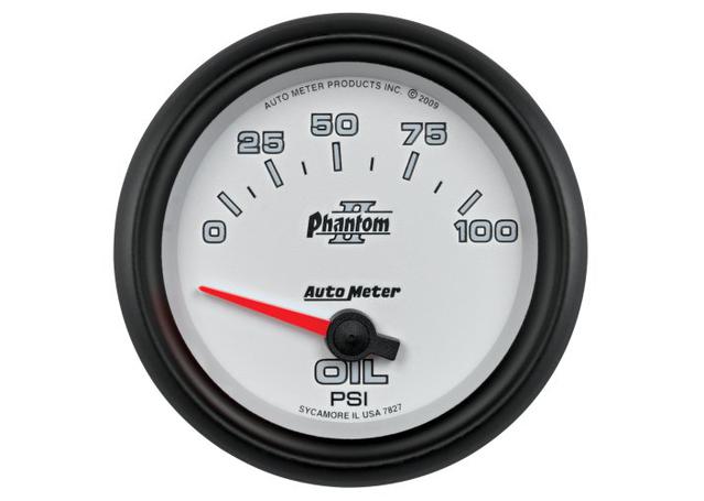 Autometer Phantom II 2-5/8in Oil Pressure Gauge 0-100PSI AU7827