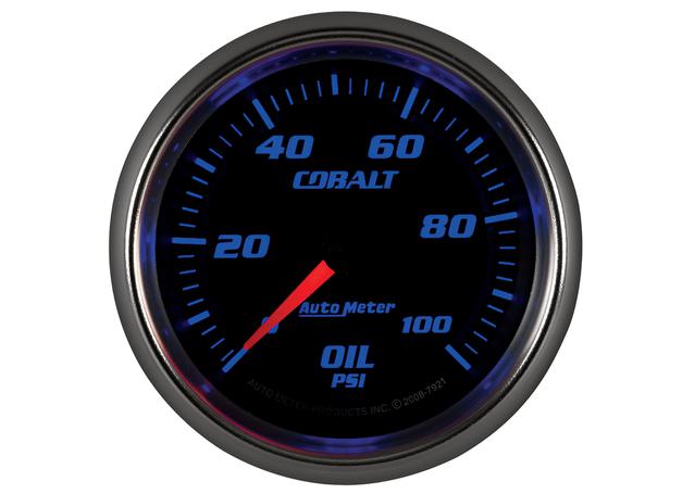 Autometer Cobalt 2-5/8in Oil Pressure Gauge 0-100 PSI Mechanical AU7921