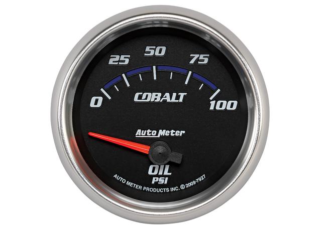 Autometer Cobalt 2-5/8in Oil Pressure Gauge 0-100 PSI Short Sweep Electric AU7927