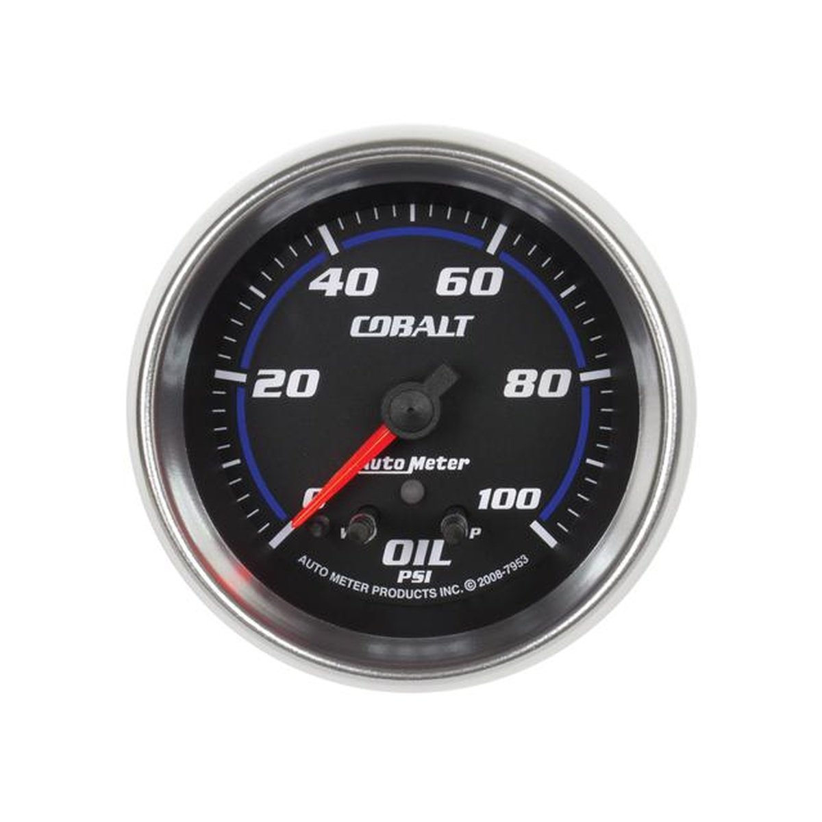 Autometer Cobalt 2-5/8in Oil Pressure Gauge 0-100 PSI Full Sweep Electric AU7953