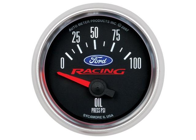 Autometer Ford Racing 2-1/16in Oil Pressure Gauge 0-100PSI Electric AU880076
