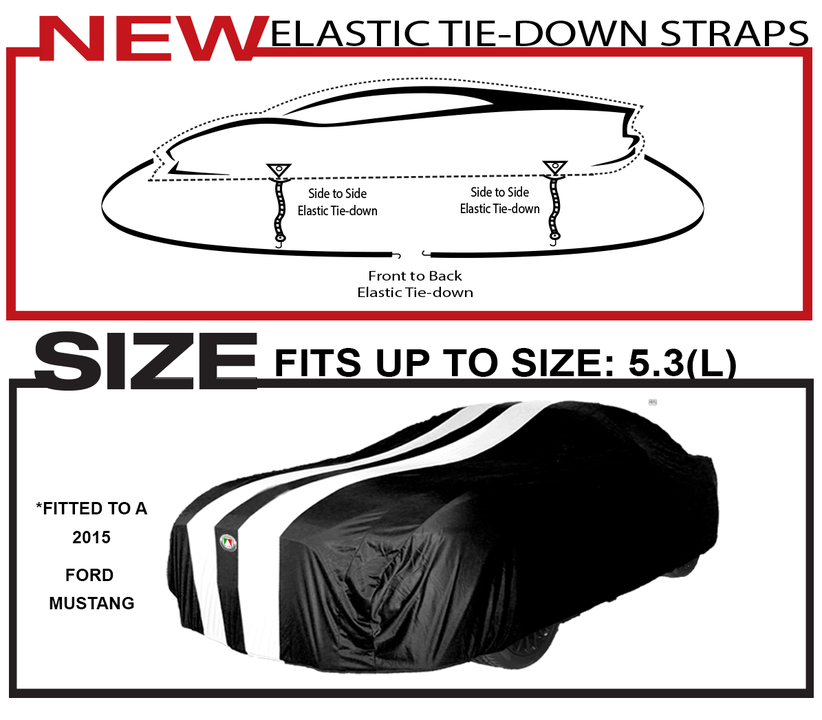 Autotecnica Show Car Cover GT Edition Black/White 5.3m 2/498BK