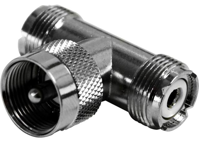 Axis UHF 'T' Coaxial Connector 2F-1M PTC1