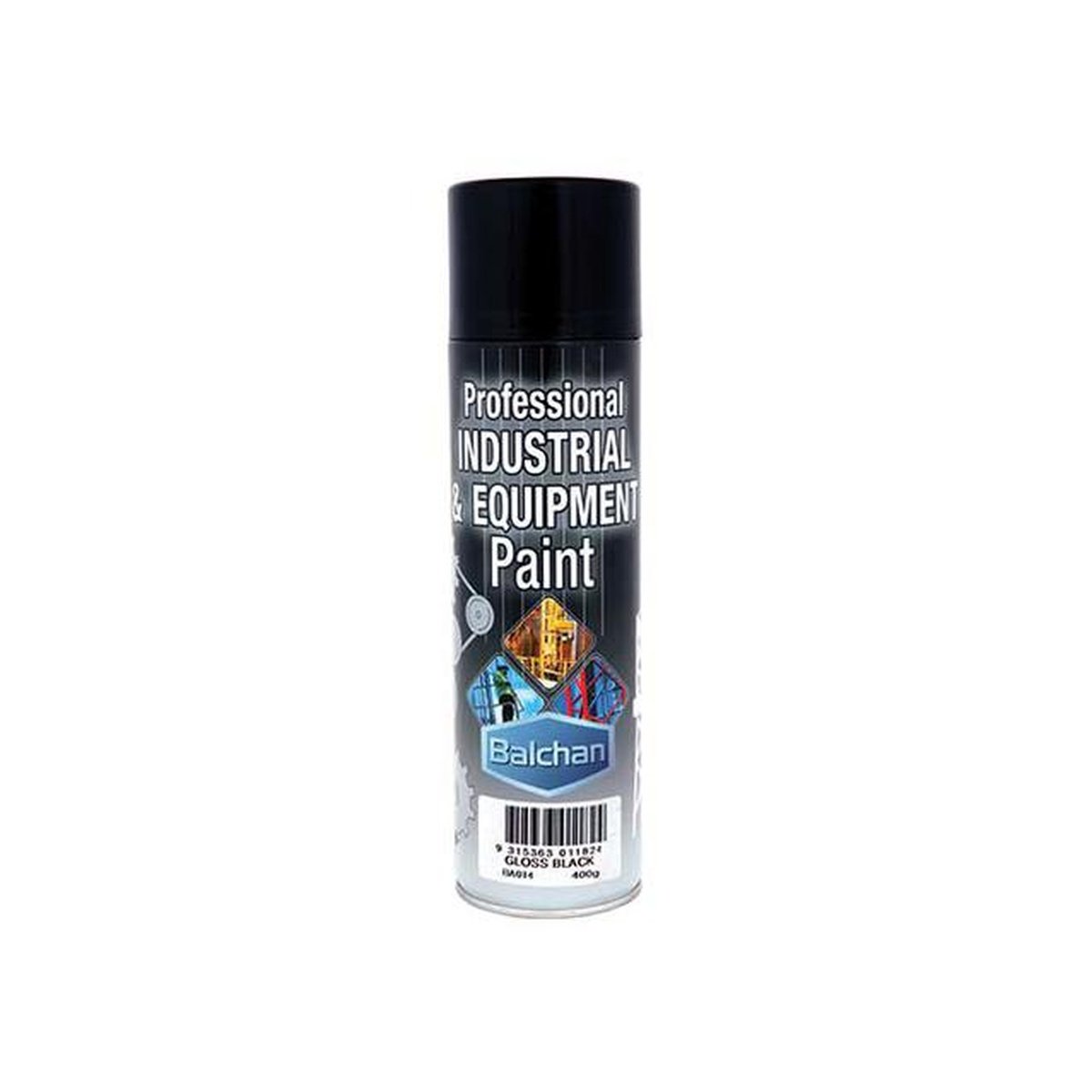 Balchan Professional Industrial & Equipment Paint Black 400g BA014