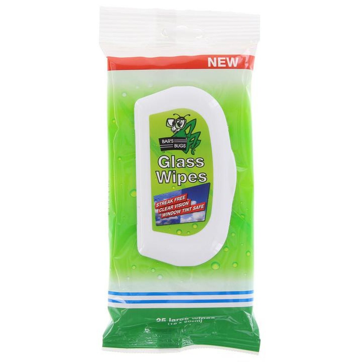 Bars Bugs Glass Wipes 25pk BBGW25