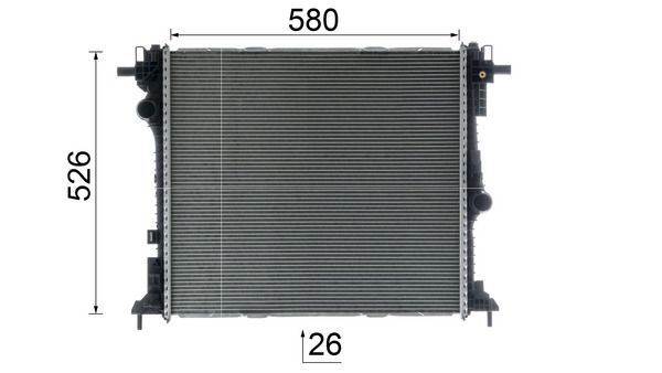 Mahle Radiator OE Quality CR 2587 000P