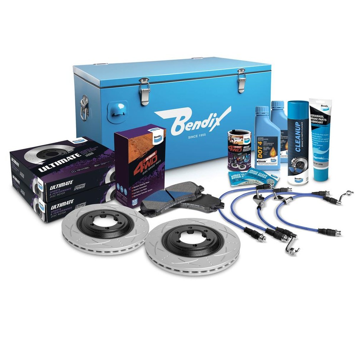 Bendix Ultimate 4x4 Brake Upgrade Kit Front (Suits 2" Lift) U4WD-BUK10+2