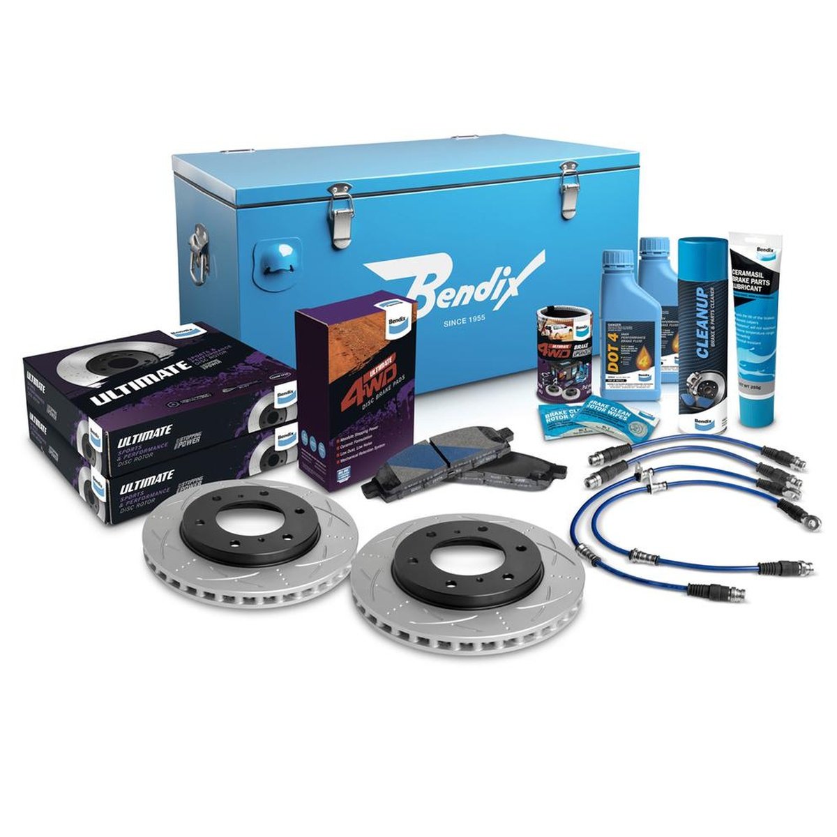 Bendix Ultimate 4x4 Brake Upgrade Kit Front U4WD-BUK11