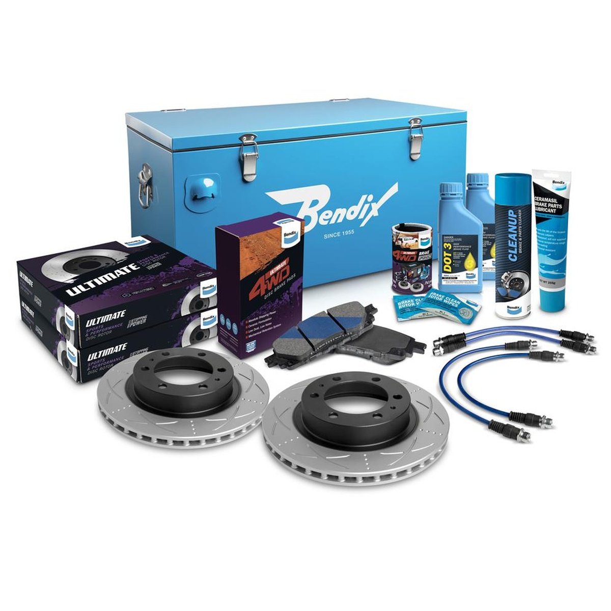 Bendix Ultimate 4x4 Brake Upgrade Kit Front (Suits 2" Lift) U4WD-BUK5+2