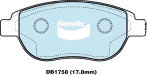 Bendix EURO Brake Pad Set Front DB1758 EURO+