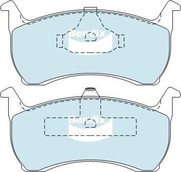 Bendix Heavy Duty Brake Pad Set Front DB1108 HD