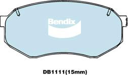 Bendix General CT Brake Pad Set Front DB1111 GCT