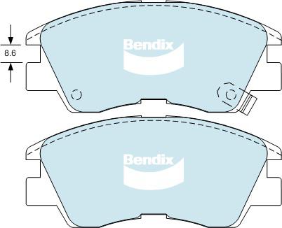 Bendix Heavy Duty Brake Pad Set Front DB1113 HD
