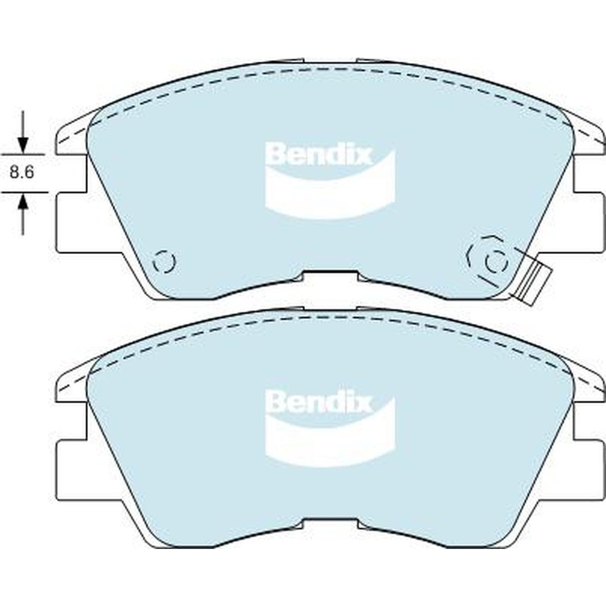 Bendix 4x4 Brake Pad Set Front DB1113 -4WD