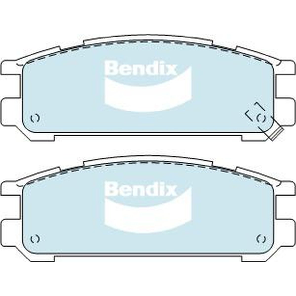 Bendix Protrans Brake Pad Set Rear DB1186 PR