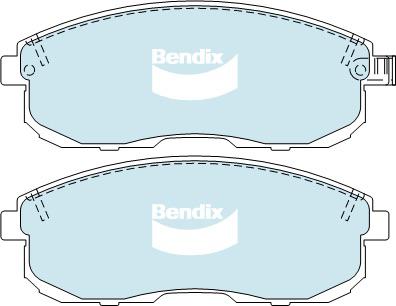 Bendix General CT Brake Pad Set Front DB1187 GCT