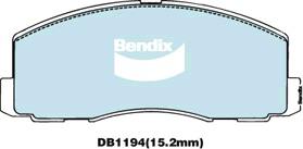 Bendix Heavy Duty Brake Pad Set Front DB1194 HD