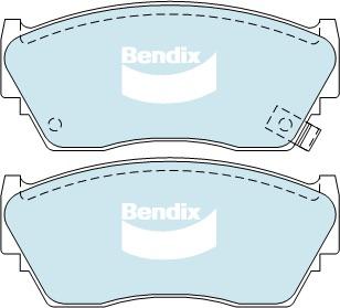 Bendix General CT Brake Pad Set Front DB1210 GCT