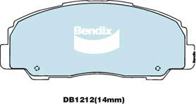 Bendix 4x4 Brake Pad Set Front DB1212 -4WD