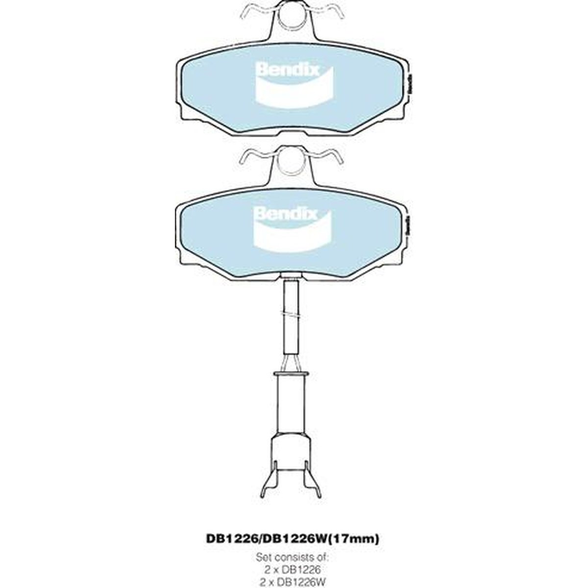 Bendix General CT Brake Pad Set Rear DB1226 GCT