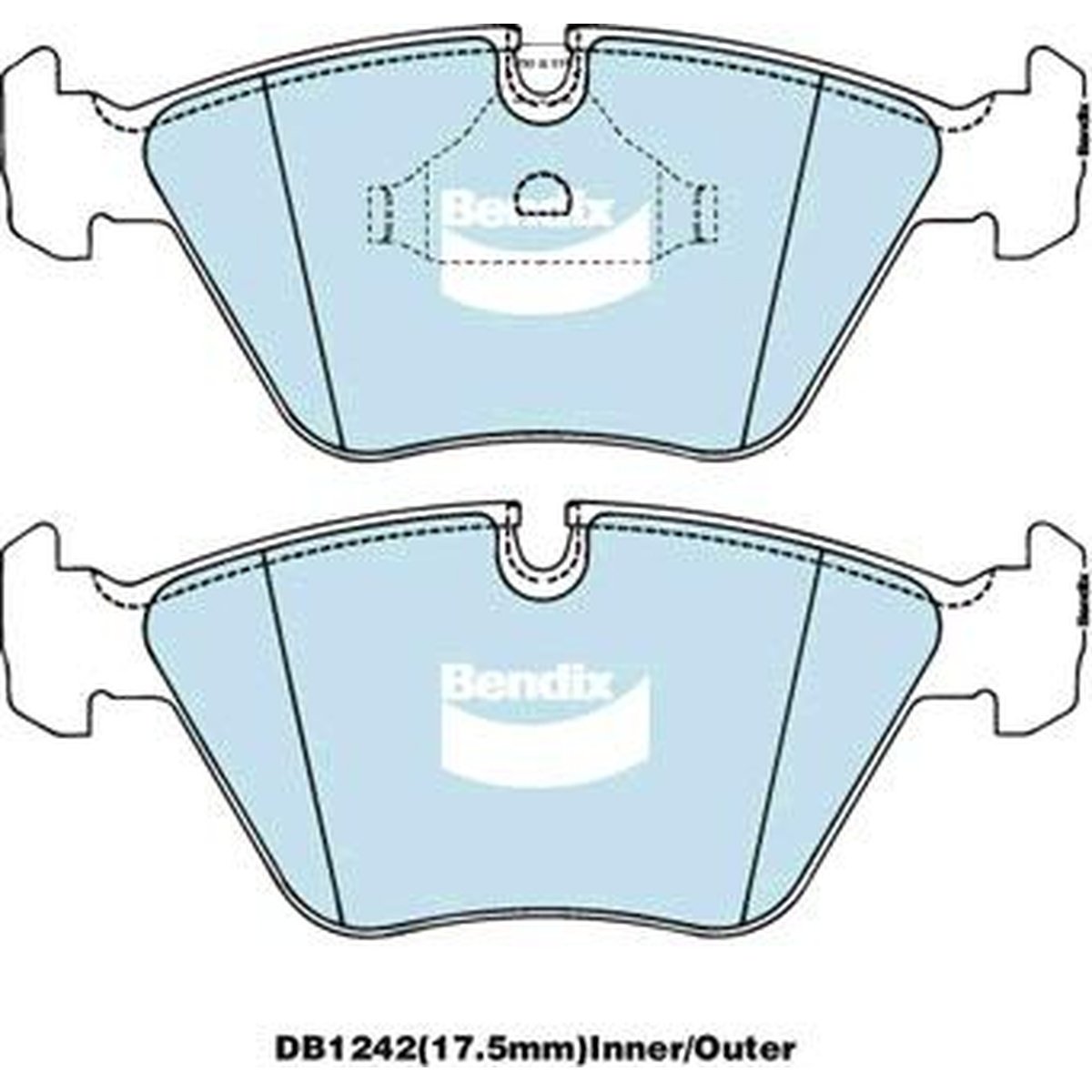 Bendix General CT Brake Pad Set Front DB1242 GCT