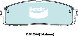 Bendix General CT Brake Pad Set Rear DB1244 GCT
