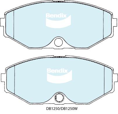 Bendix General CT Brake Pad Set Front DB1250 GCT