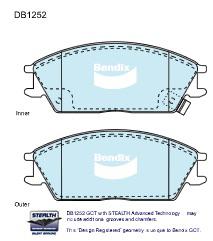 Bendix Heavy Duty Brake Pad Set Front DB1252 HD