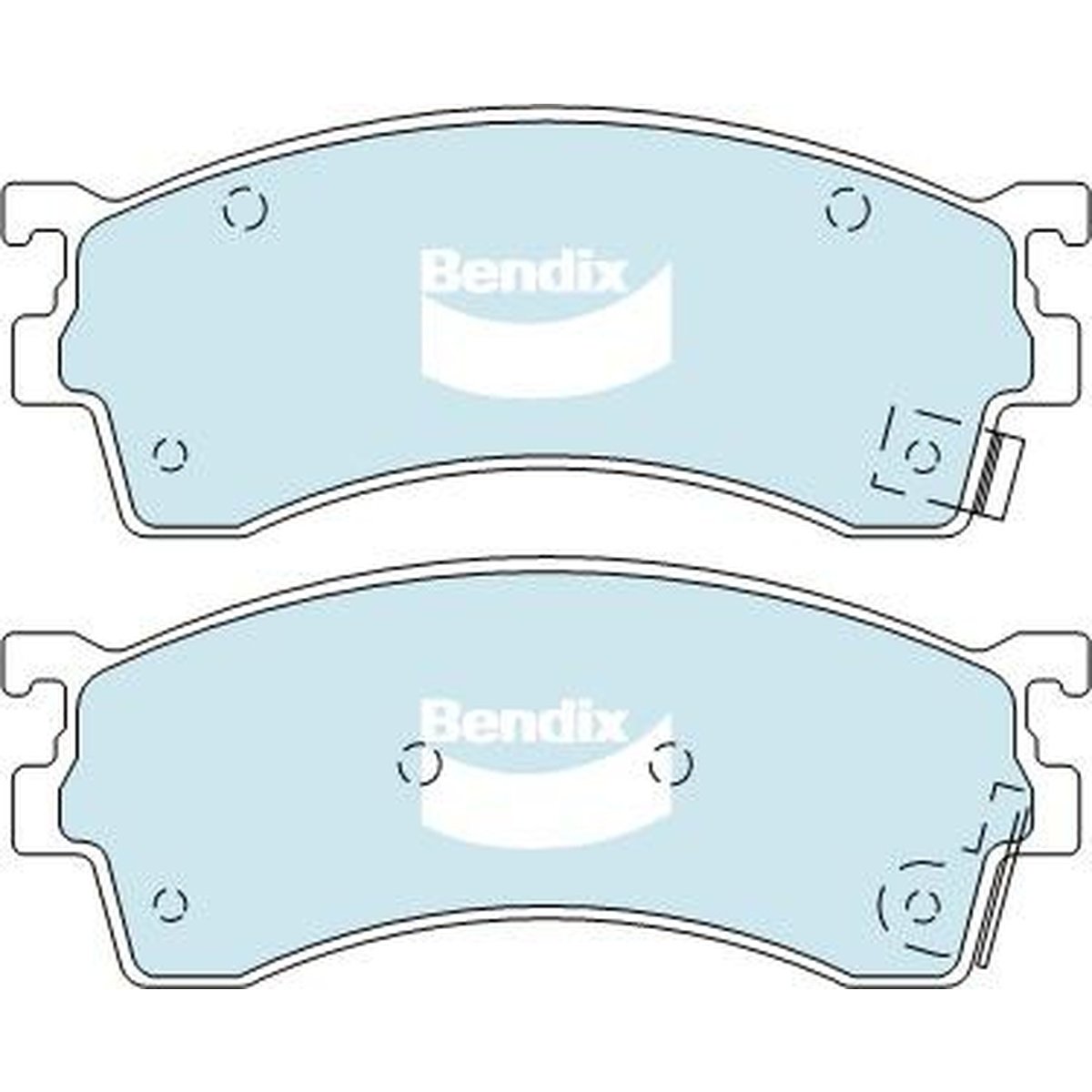Bendix General CT Brake Pad Set Front DB1255 GCT