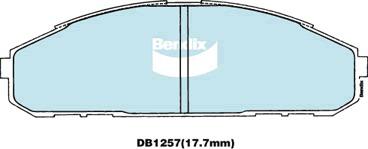 Bendix Protrans Brake Pad Set Front DB1257 PR