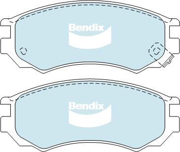 Bendix General CT Brake Pad Set Front DB1281 GCT