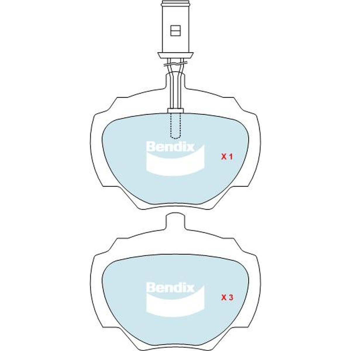Bendix 4x4 Brake Pad Set Rear DB1285 -4WD