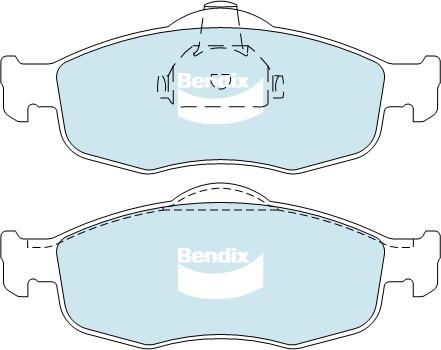 Bendix General CT Brake Pad Set Front DB1299 GCT