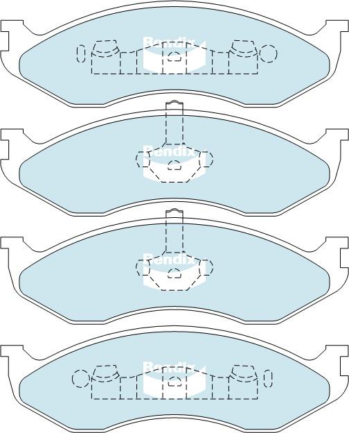 Bendix 4x4 Brake Pad Set Front DB1311 -4WD