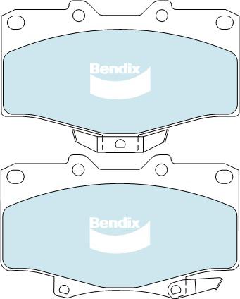 Bendix 4x4 Brake Pad Set Front DB1346 -4WD