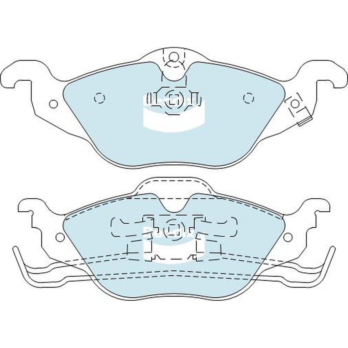 Bendix Protrans Brake Pad Set Front DB1424 PR