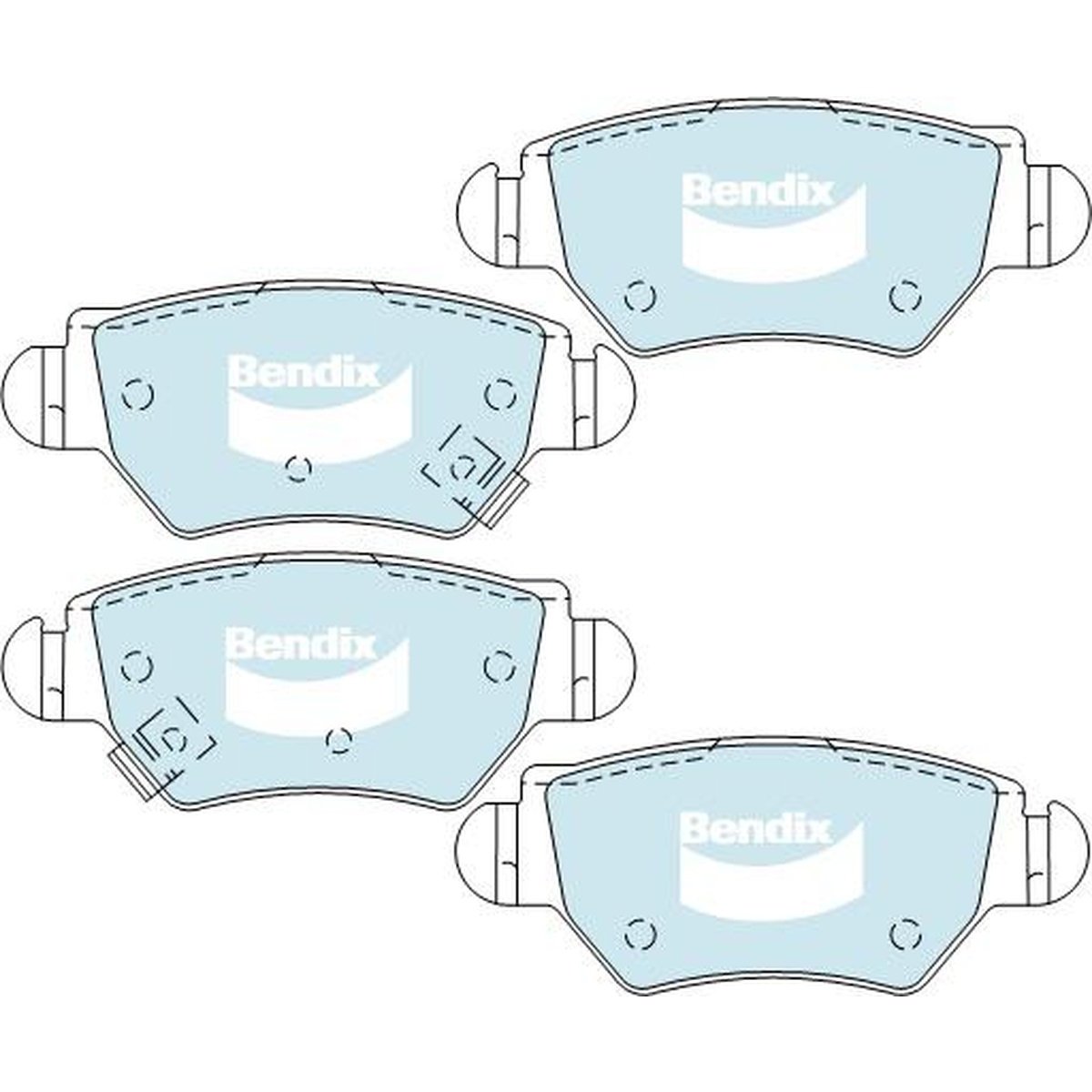 Bendix Heavy Duty Brake Pad Set Rear DB1425 HD